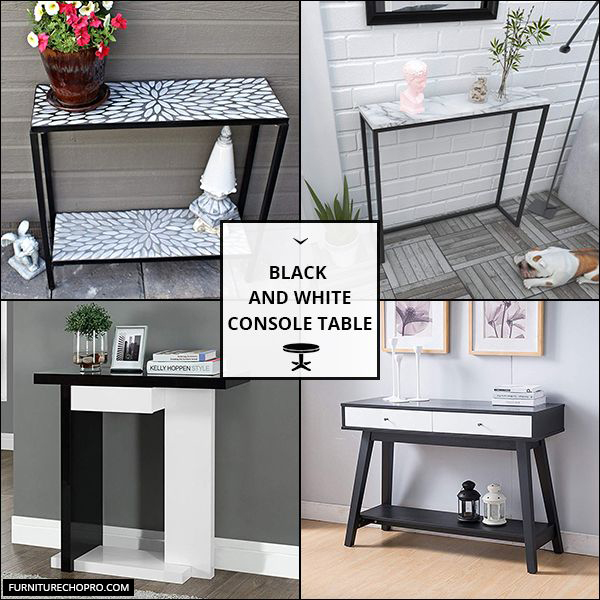 Black And White Console Table