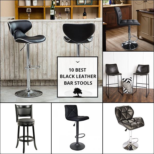 Black Leather Bar Stools