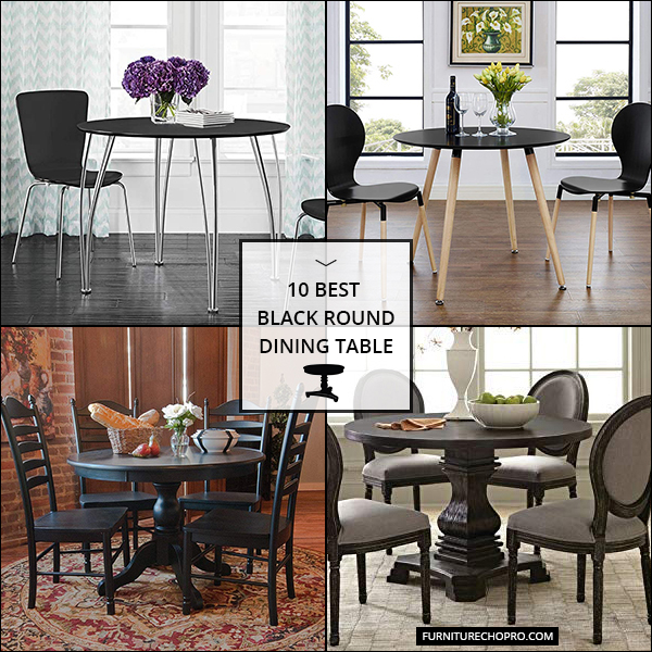 Black Round Dining Table