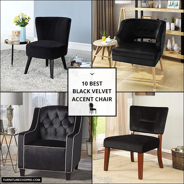 Black Velvet Accent Chair