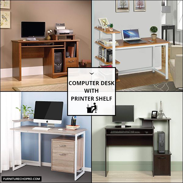 Computer Desk With Printer Shelf