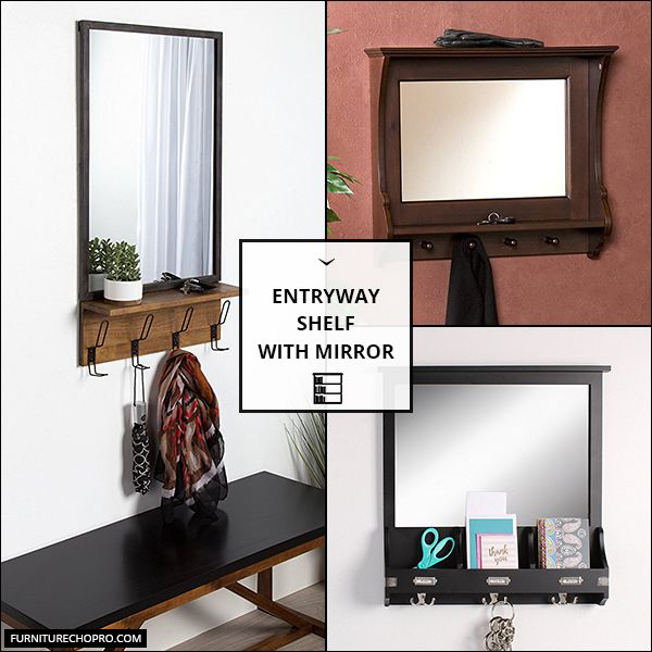 Entryway Shelf With Mirror