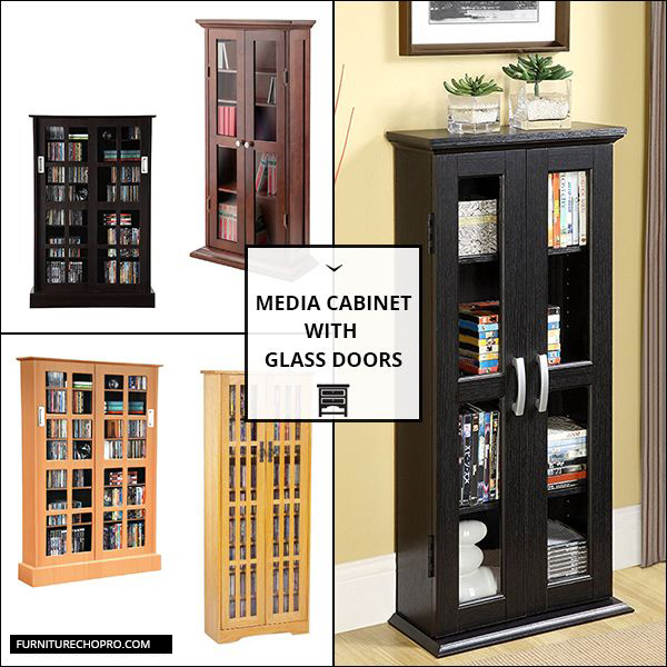 Media Cabinet With Glass Doors