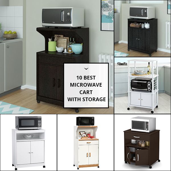 Microwave Cart With Storage