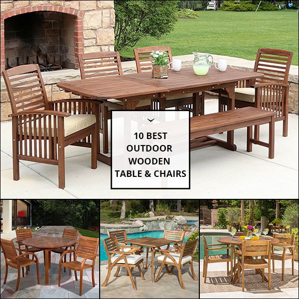 Outdoor Wooden Table And Chairs