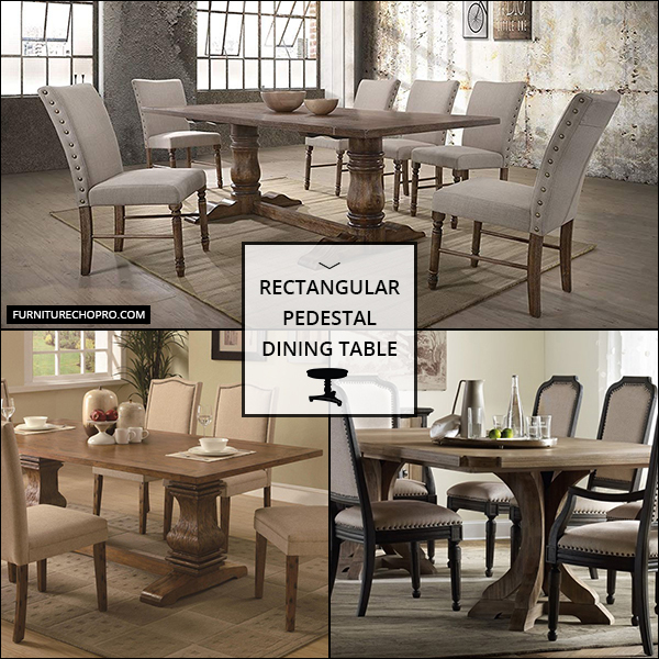 Rectangular Pedestal Dining Table