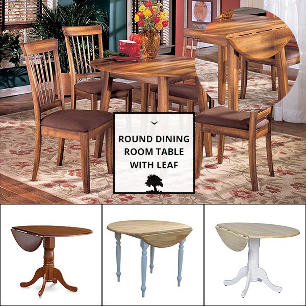 Round Dining Room Table With Leaf