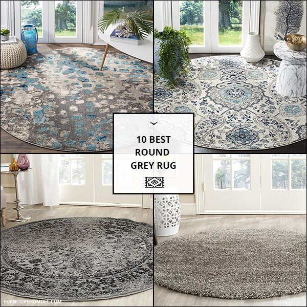 Round Grey Rug