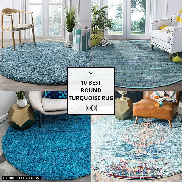 Round Turquoise Rug