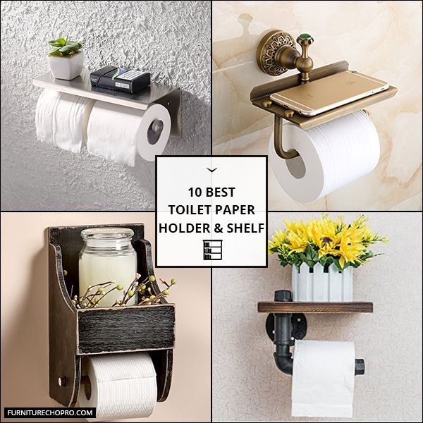 Toilet Paper Holder With Shelf