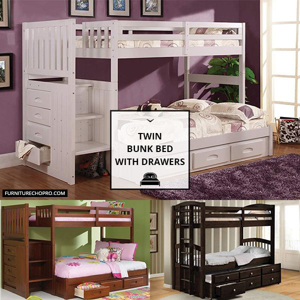 Twin Bunk Bed With Drawers