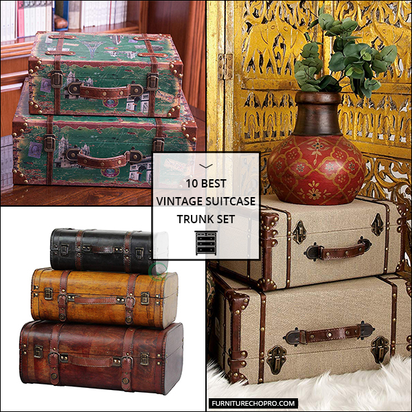 Vintage Suitcase Trunk Set