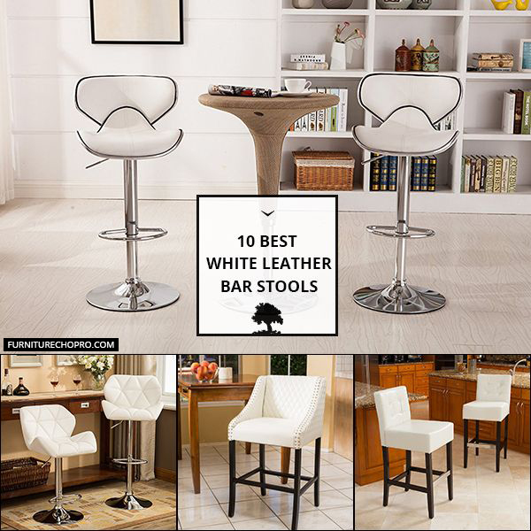 White Leather Bar Stools