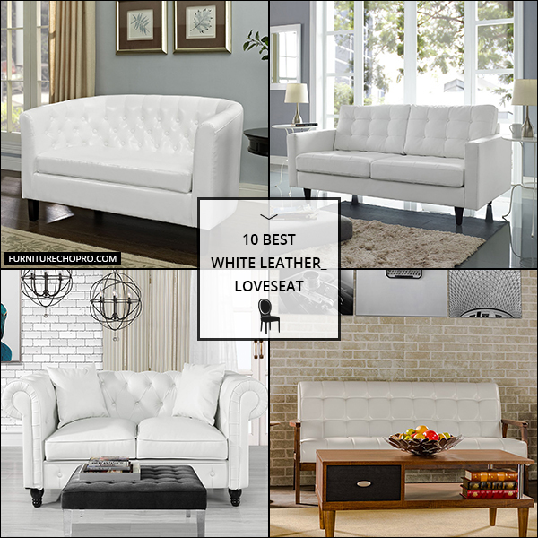 White Leather Loveseat