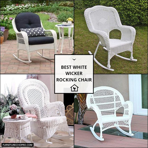 White Wicker Rocking Chair