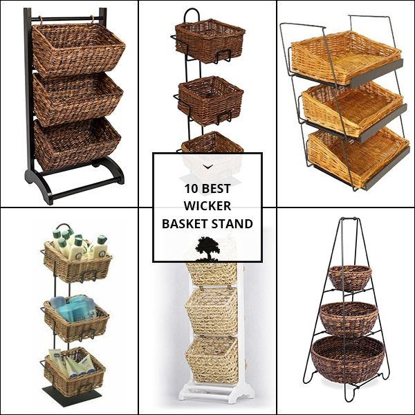 Wicker Basket Stand