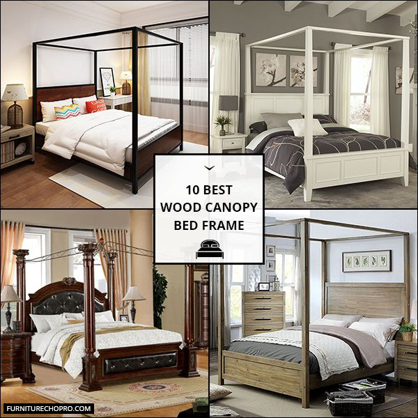 Wood Canopy Bed Frame