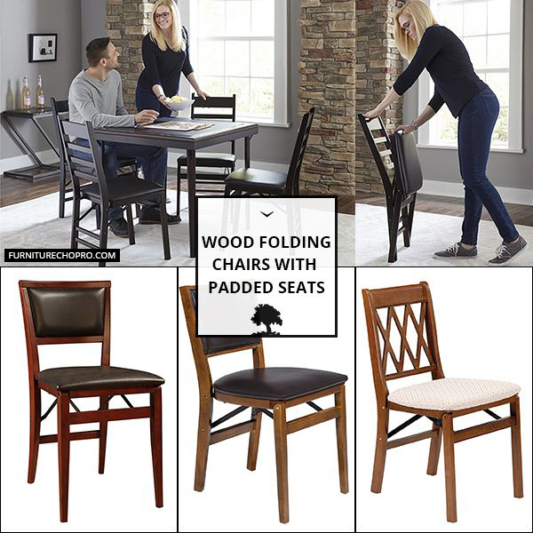 Wood Folding Chairs With Padded Seats