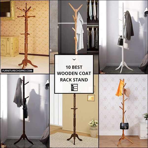 Wooden Coat Rack Stand