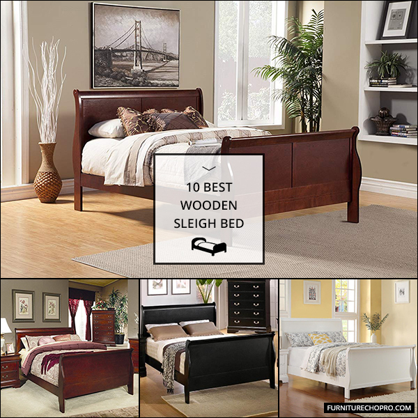 Wooden Sleigh Bed