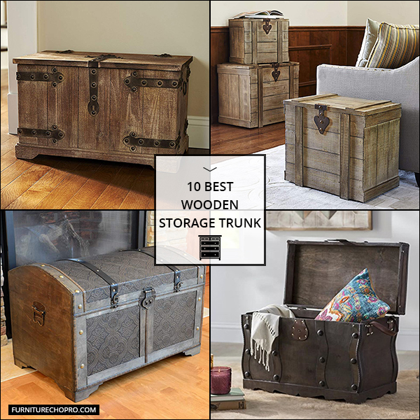 Wooden Storage Trunk