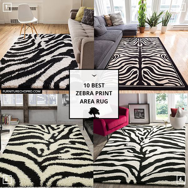 Zebra Print Area Rug